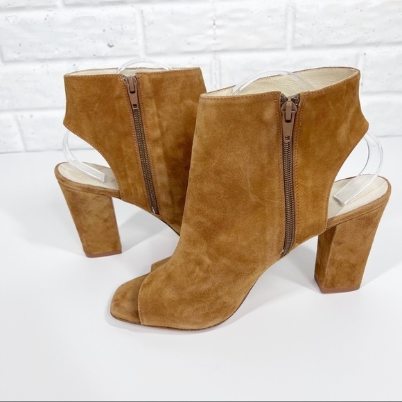 MASSIMO MATTEO Suede Leather Peep Toe Sling Back Block Heel Shoe - Picture 7 of 10